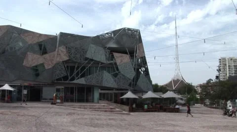 Melbourne Federation Square Video stock 11214764