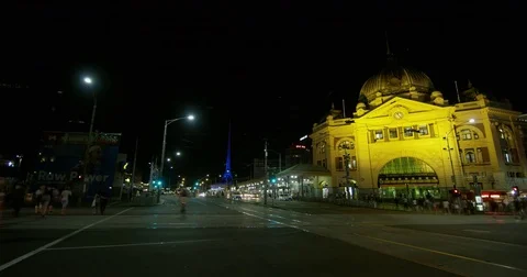 Melbourne federation square timelapse Stock Footage 85247467