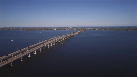 Melbourne Florida Causeway Stock Footage