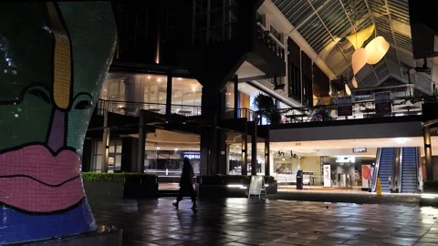 Melbourne is ghostly quiet during the nightly COVID curfew in response to Stock Footage 149175068