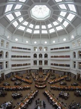 Melbourne high view library hall Stock Photos