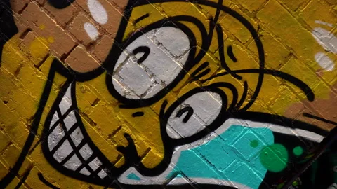 Melbourne Laneway Graffiti Video stock 154392143