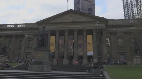 Melbourne Library: Front Stock Footage 69853159