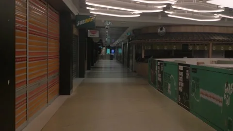 Melbourne Lockdown Empty Mall Covid 19 Coronavirus Stock Footage 142295000
