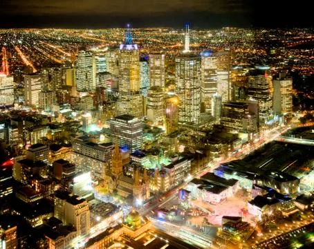 Melbourne overview Foto stock