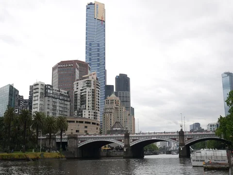 Melbourne princes bridge Stock Footage 83496541