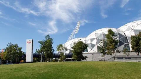 The Melbourne Rectangular Stadium commercially known as AAMI Park. Stock Photos