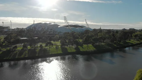 Melbourne Rectangular Stadium Stock Footage 154335948