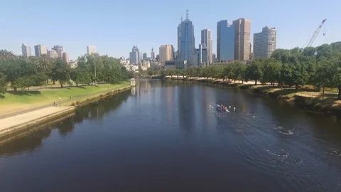 Melbourne river 스톡 동영상 100598931