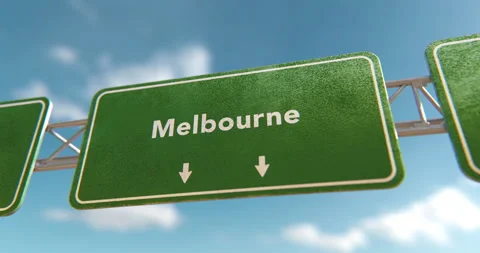 Melbourne Sign in a 3D animation Stock Footage 251270833
