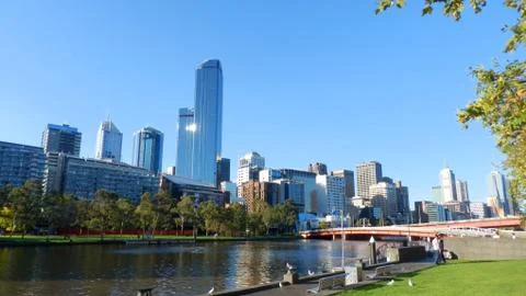 Melbourne Skyline Stock Photos