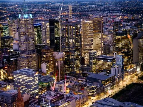 Melbourne Skyscrapers Stock Photos
