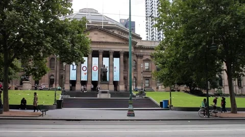 Melbourne State Library, Australia 2K Stock Footage 5189969