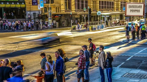 Melbourne Street Stockbeeldmateriaal 32423333