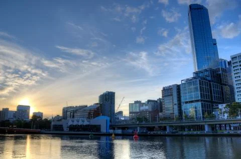 Melbourne sunset Foto stock