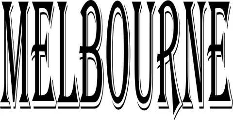 Melbourne tect sign illustration Stock Illustration