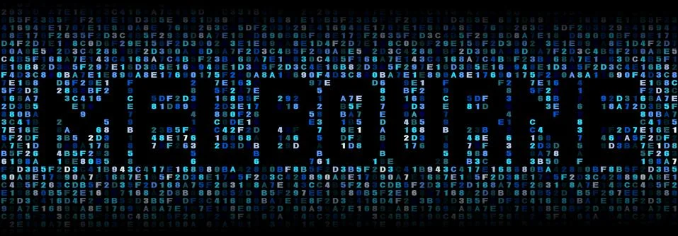 Melbourne text on hex code illustration Stock Illustration