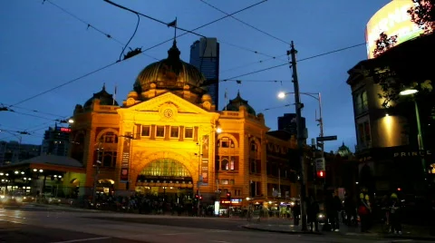 Melbourne time lapse. Stock Footage