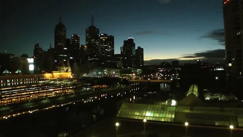 Melbourne timelapse at dawn Vídeos de archivo 121684283