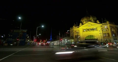 Melbourne Timelapse - Federation Square Stock Footage 85159072