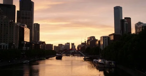 Melbourne Timelapse Yarra river Vídeo Stock 85194735