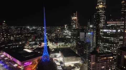 Melbourne tower skyline Stock Footage 317554427
