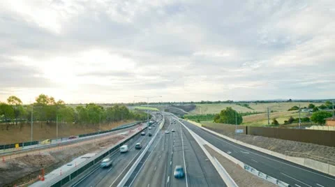 Melbourne Traffic Time Lapse Video stock 14967148
