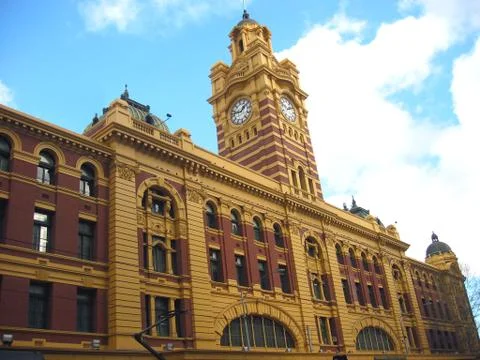 Melbourne train station Fotos Stock