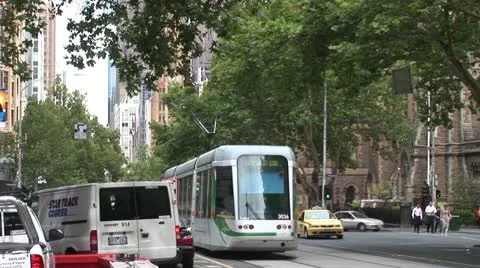 Melbourne Tram Video stock 11214777