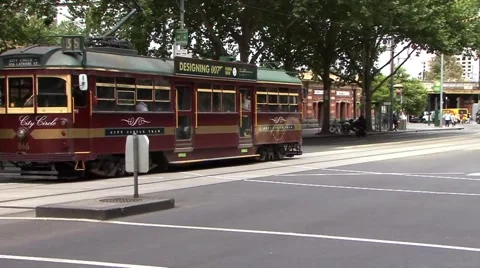 Melbourne Tram Stock Footage 45201534