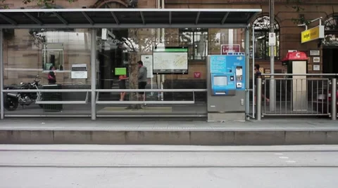 Melbourne Tram Stop Video stock 8357896