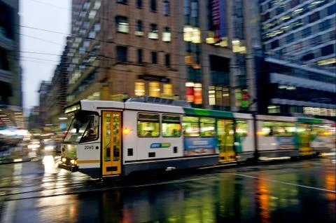 Melbourne tramway network Stock Photos