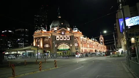 Melbourne under Covid-19 lockdown curfew Stock Footage 159507358