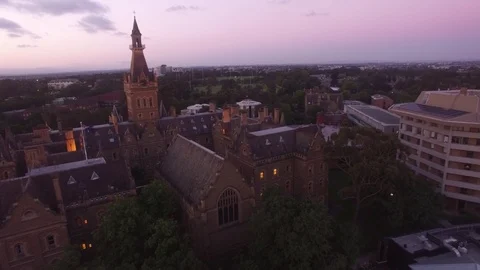Melbourne University- Ormond College Stock Footage 90534282