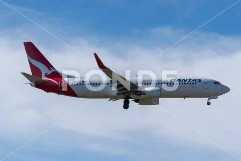 Melbourne, Victoria, Australia - May 21, 2018: Qantas Airways Boeing 737 Stock Photos