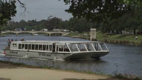 Melbourne Yarra River 4K Stock Footage 72091344