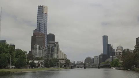 Melbourne Yarra River 4K Stock Footage 72092390
