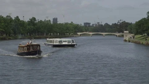 Melbourne Yarra River 4K Stock Footage 72092939