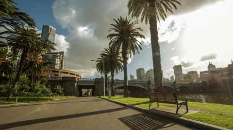 Melbourne Yarra River Stockbeeldmateriaal 51112260