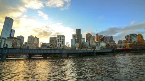 Melbourne Yarra River Stock Footage 51112444
