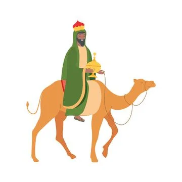 Melchior in camel Stock Illustration