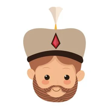 Melchior magi icon Stock Illustration