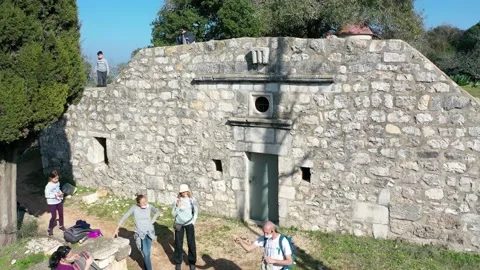 Melchizedek Chapel, cave of Melchizedek Mount Tabor Stock Footage 147043008