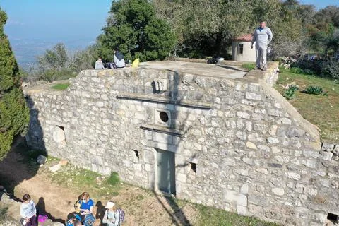 Melchizedek Chapel, cave of Melchizedek Mount Tabor Stock Photos