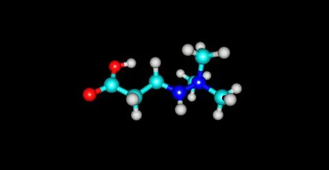Meldonium molecular structure isolated on black Stock Illustration