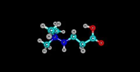 Meldonium molecular structure isolated on black Stock Illustration