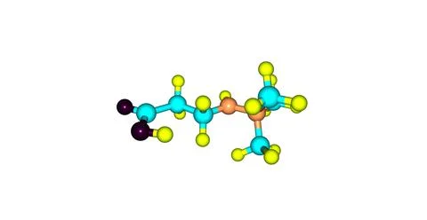 Meldonium molecular structure isolated on white Stock Illustration