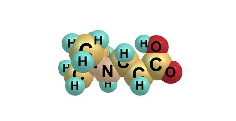 Meldonium molecular structure isolated on white Stock Illustration