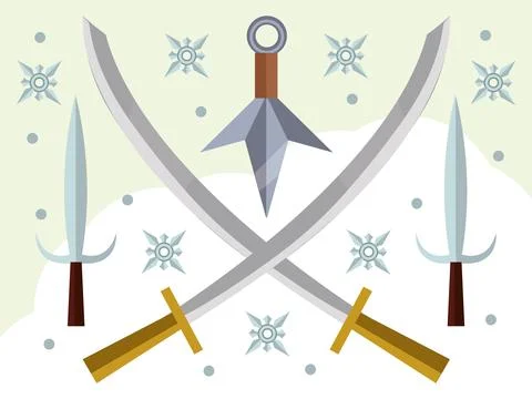 Melee Weapon Concept Illustration Stock-Illustration