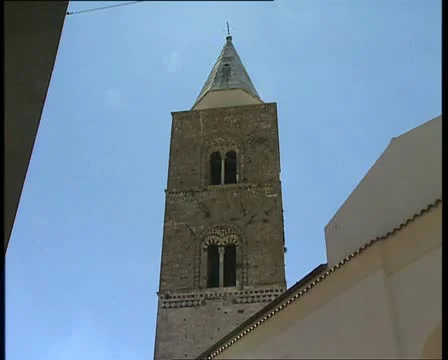 Melfi bell tower zoom in Video stock 10851548